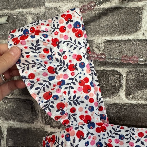 Draper James Maddie Babydoll Dress in Berry Print white red floral mini - Picture 4 of 14